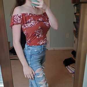 Off the shoulder floral top